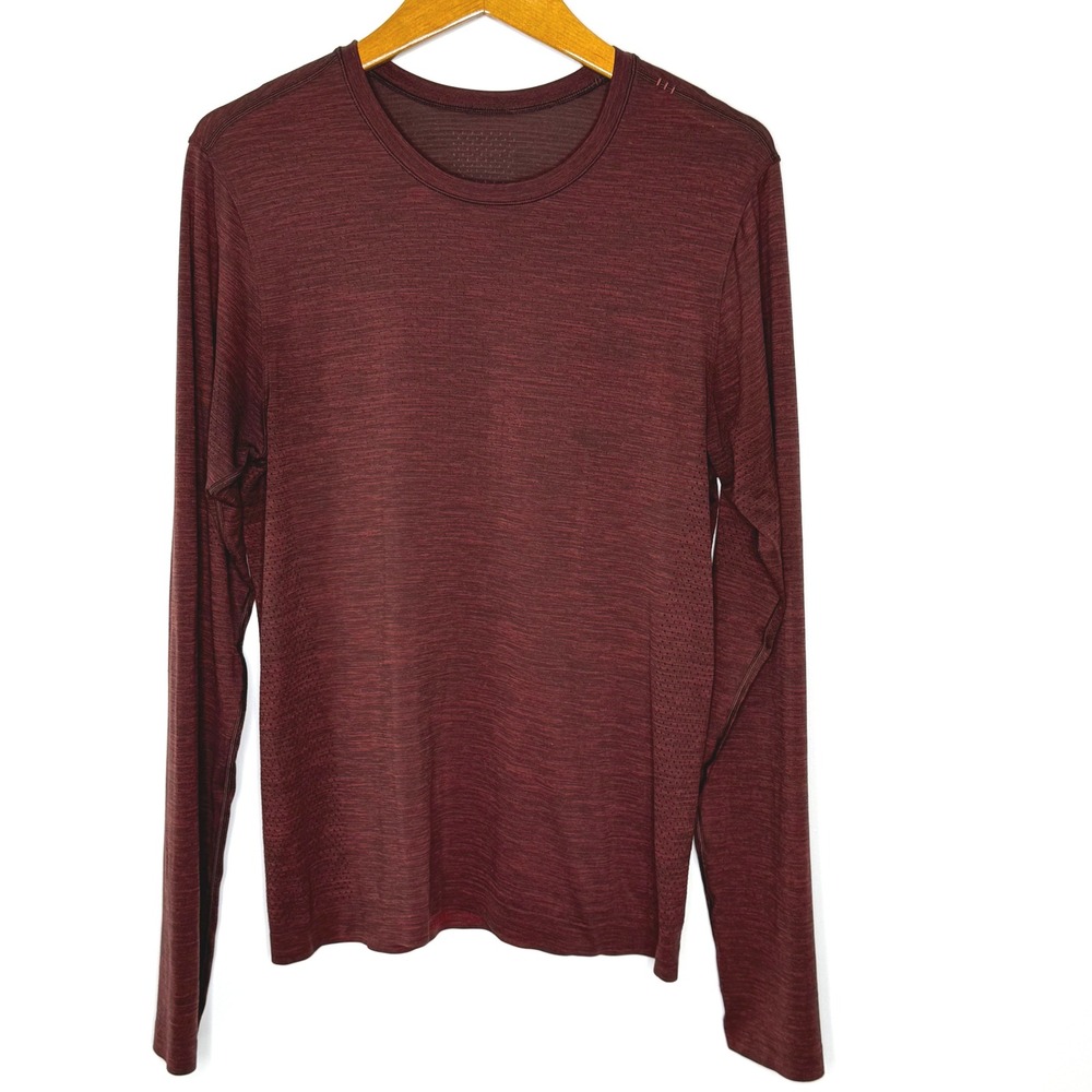 Lululemon Long Sleeve Shirt‎ Vented Mens Medium rust/black